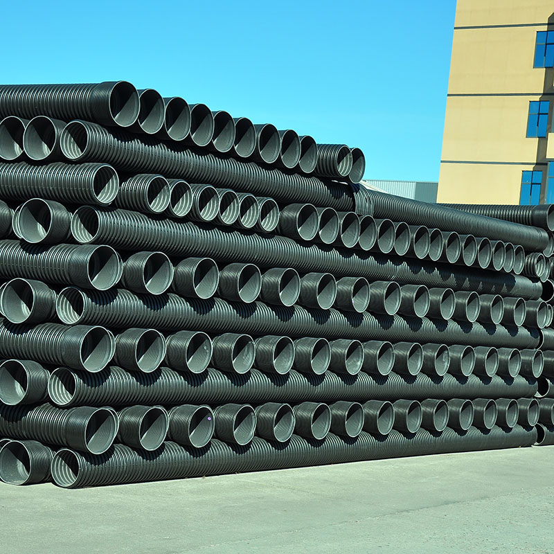 环刚国标正八级HDPE双壁波纹管 市政管